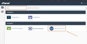 Select PHP version cPanel